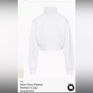 NWOT - Aritzia TNA Cozy Fleece Perfect 1/4 Zip Sweatshirt